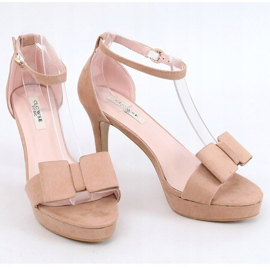 Sandale pe platforma bej 9R32 Kaki 1