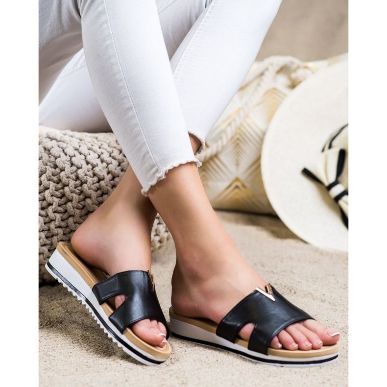 Groto Gogo Papuci confortabili clasici negru 2