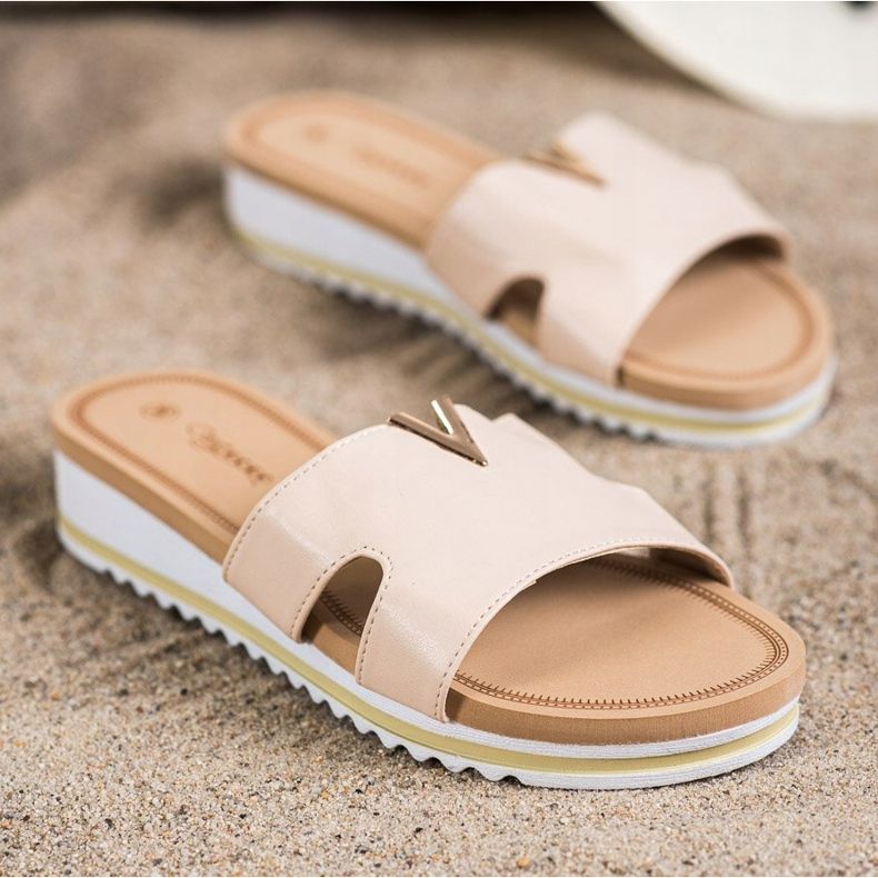 Groto Gogo Papuci confortabili clasici bej 1