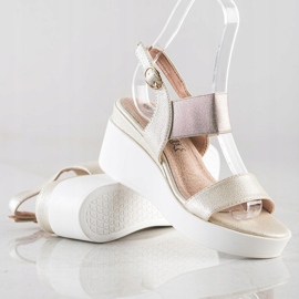 Weide Sandale de moda aurii de aur 1