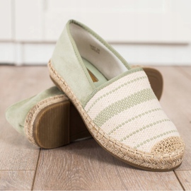Ideal Shoes Espadrile cu model verde 1