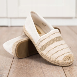Ideal Shoes Espadrile cu model bej 1