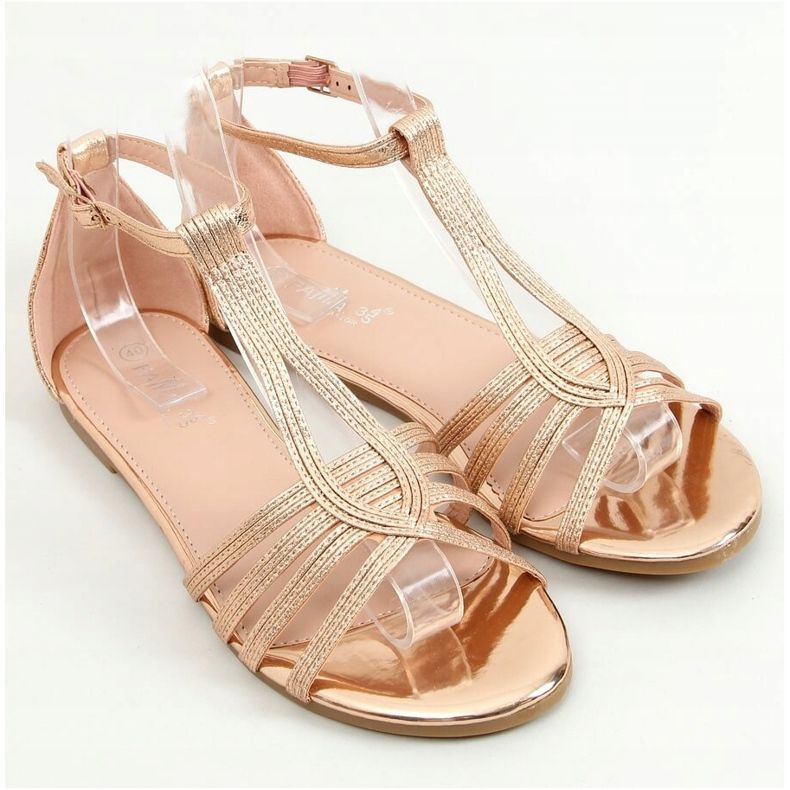 Sandale de damă pentru șampanie SM0024 Șampanie de aur 1