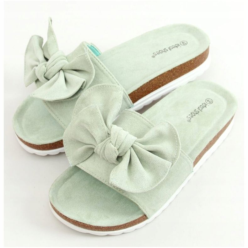 Aquamarine 7855 Papuci verzi pe dop verde 1