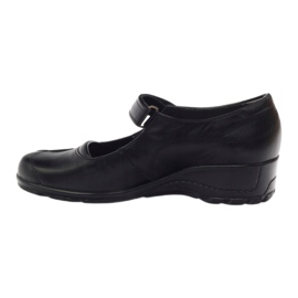 Pompi pe pană piele naturală Angello 371 negru 2