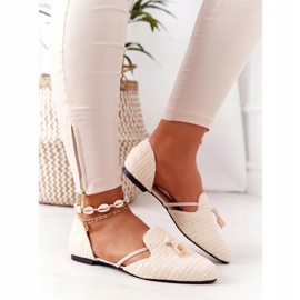 Balerină Spitz Cu Linie Împletită Lu Boo Bej 2