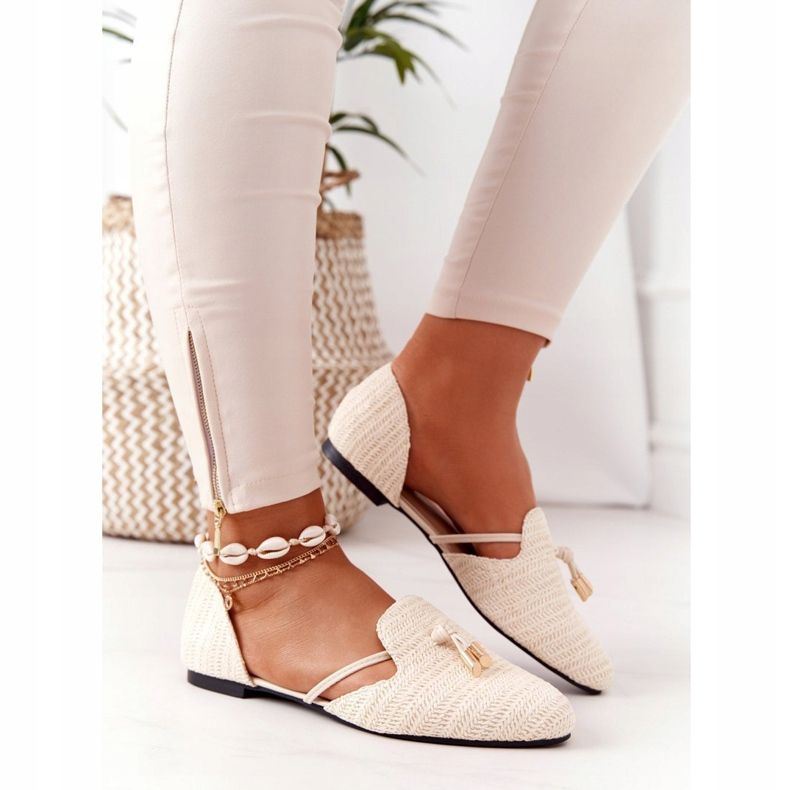 Balerină Spitz Cu Linie Împletită Lu Boo Bej 2