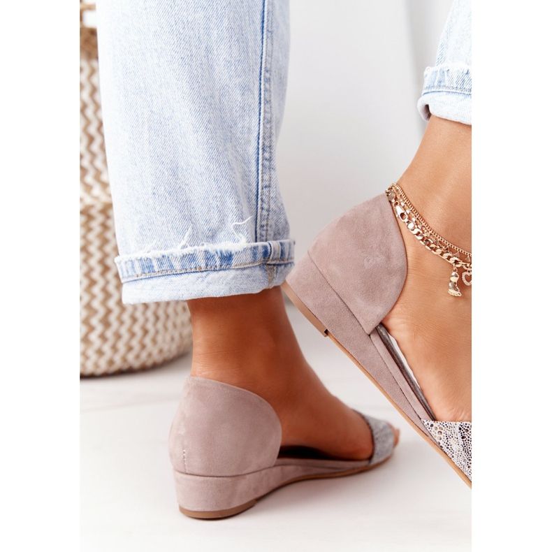 Sandale din piele Maciejka 1971-56 bej 1