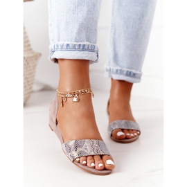 Sandale din piele Maciejka 1971-56 bej 2