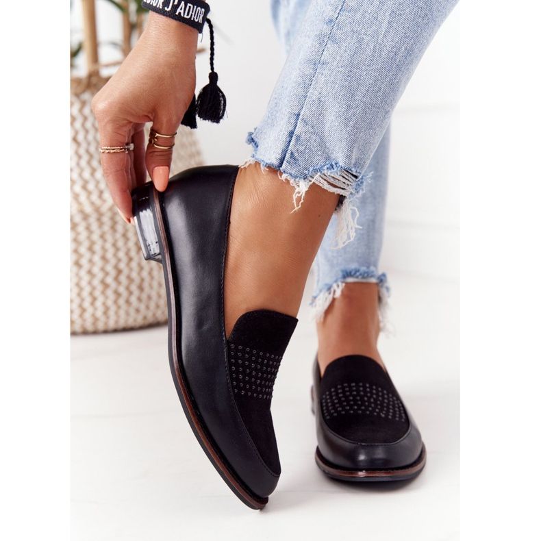 Mocasini dama Sergio Leone PB255 Negru 2