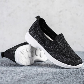 SHELOVET Pantofi sportivi ajurati negru 1