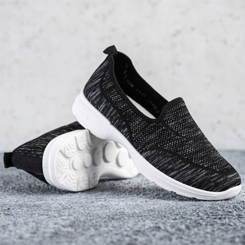 SHELOVET Pantofi sportivi ajurati negru 1