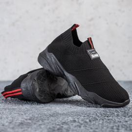 SHELOVET Adidași negri alunecați la modă negru 1