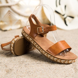 SHELOVET Sandale maro confortabile 1