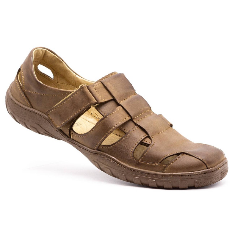 Polbut Încălțăminte ajurată pentru bărbați 237 pentru maro de vară 3