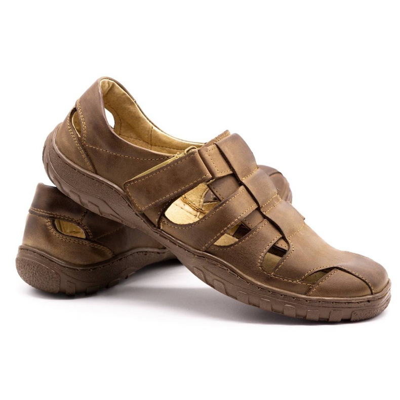 Polbut Încălțăminte ajurată pentru bărbați 237 pentru maro de vară 5