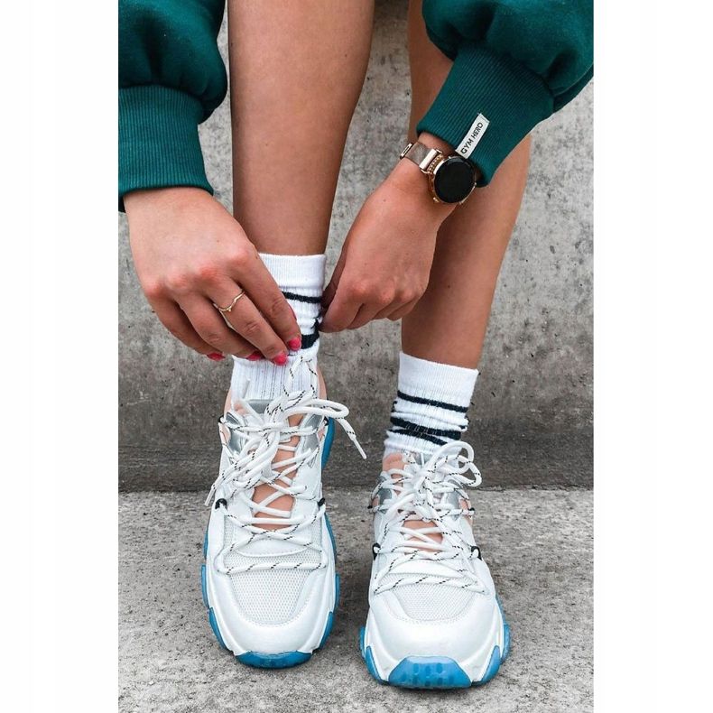 Încălțăminte sport cu tălpi mari GOE HH2N4034 Alb-Roz 1