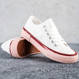 SHELOVET Adidași pe platforma roz alb 1