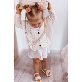 FR1 Sandale pentru copii cu Adella roz împletit 1