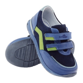 Pantofi baieti cu napi Ren But 3261 gr multicolor verde albastru 3