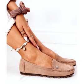 PS1 Mocasini de damă din piele maro deschis Madelyn bej 4 PS1 Mocasini de damă din piele maro deschis Madelyn bej 4