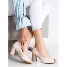 Goodin Pompele Open Toe bej 1