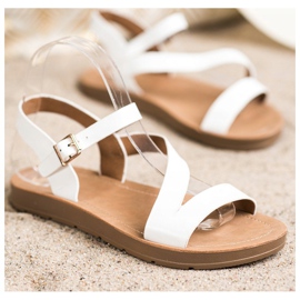 Cm Paris Sandale casual cu piele ecologică alb 1