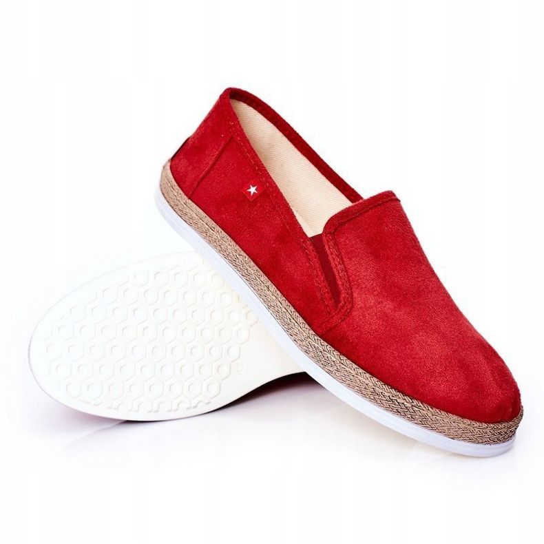 Espadrile din piele întoarsă pentru bărbați Big Star HH176007 Roșu roşu 1