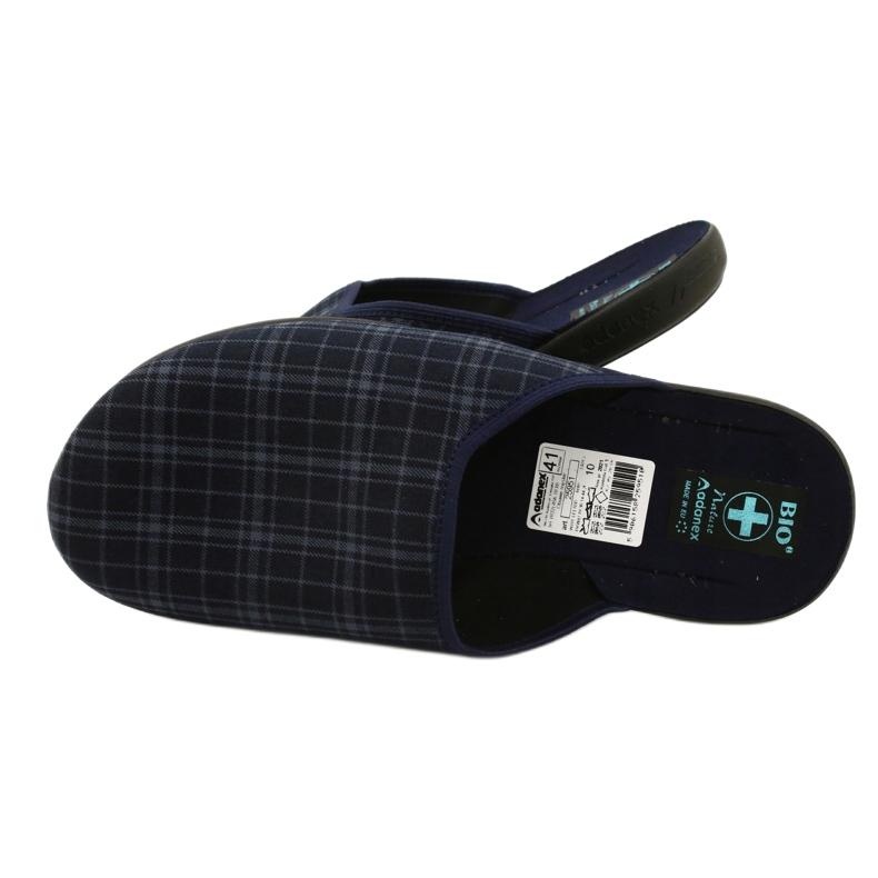 Papuci barbatesti, Adanex 25951, carouri bleumarin albastru 4