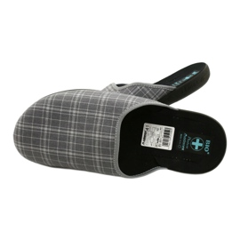 Papuci bărbați Adanex 25950 cu carouri gri 5