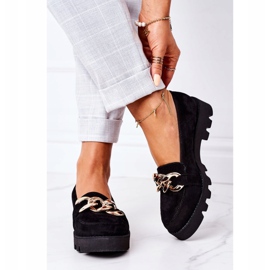 Mocasini din piele de căprioară Lewski Shoes 3040 Negru 2