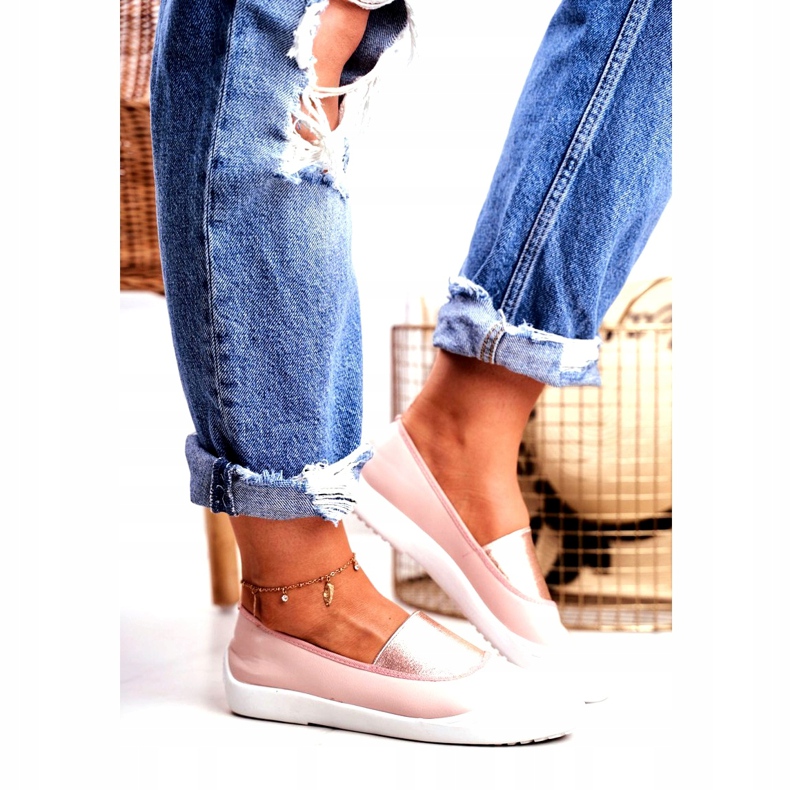 LU BOO Adidași Slip On Slip-on Sneakers Pink Justy roz 1