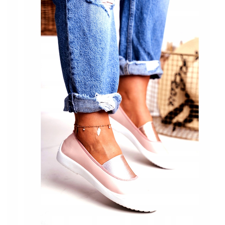LU BOO Adidași Slip On Slip-on Sneakers Pink Justy roz 2