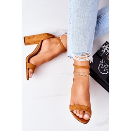 PS1 Sandale din piele de căprioară pe o cămilă Florence Bar maro 1