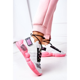 PS1 Încălțăminte sport pentru femei Adidași White-Pink Bubble Tea alb roz 1