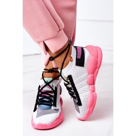 PS1 Încălțăminte sport pentru femei Adidași White-Pink Bubble Tea alb roz 6
