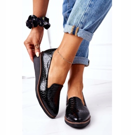 Pantofi lăcuți pe pană Vinceza 10675 Negru 2