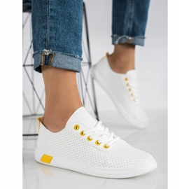 SHELOVET Adidași ajurati alb 1