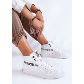 Adidași pentru femei Big Star High White EE274356 alb 1