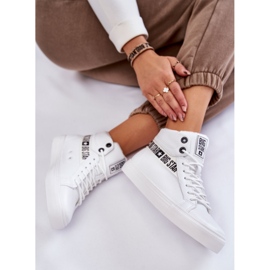 Adidași pentru femei Big Star High White EE274356 alb 2