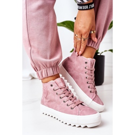 Adidași pentru femei Big Star High Warm Pink EE274113 roz 2
