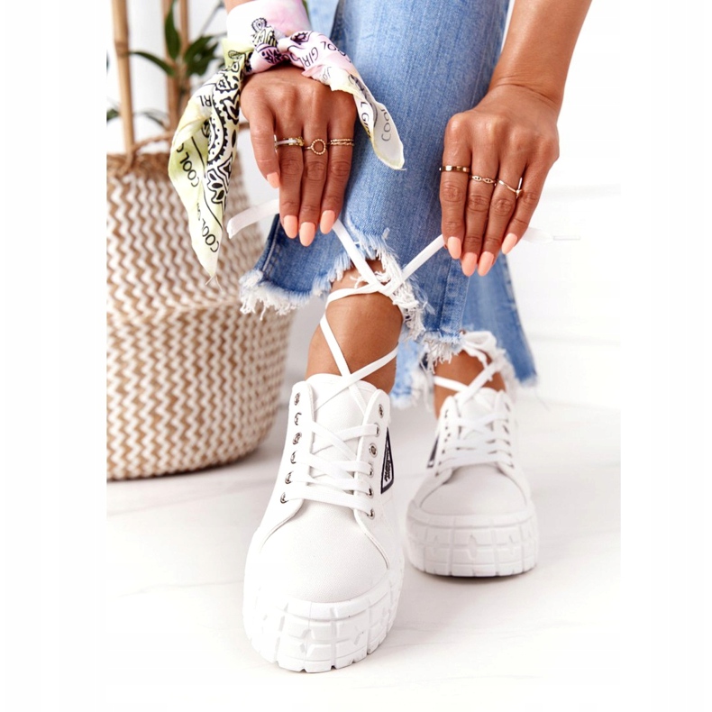 Adidași pentru femei White Big City Life alb 4