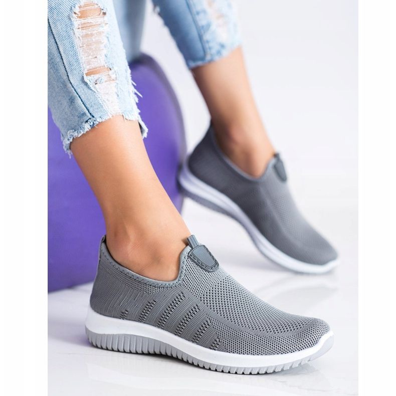 SHELOVET Pantofi sport de alunecare gri 2