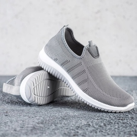 SHELOVET Pantofi sport de alunecare gri 1