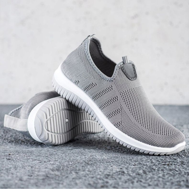 SHELOVET Pantofi sport de alunecare gri 1