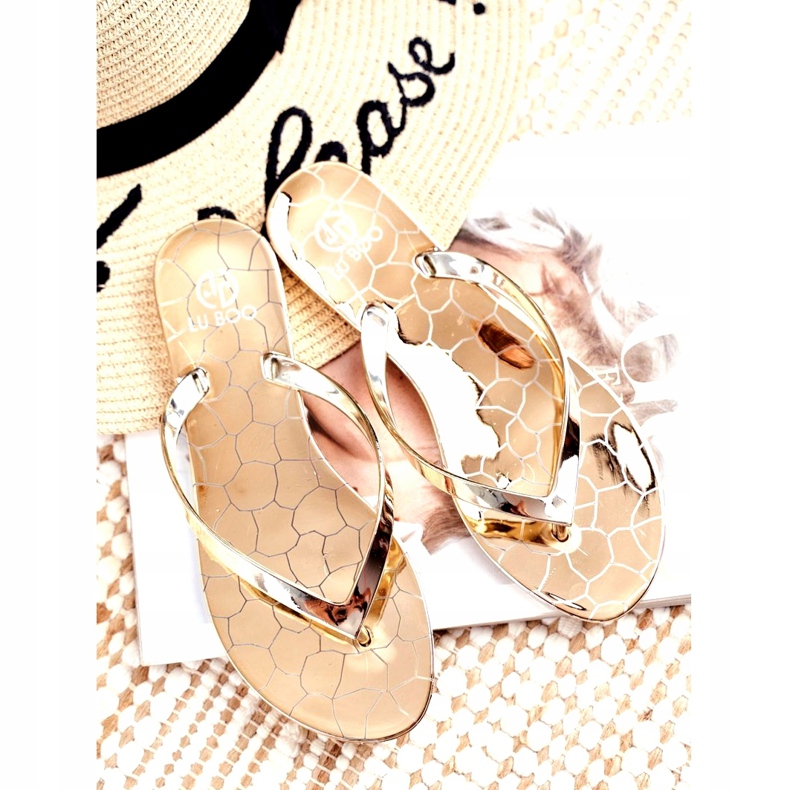 Lu Boo Flip-flops Metallic Gold Eltoro Ii gat. de aur 1