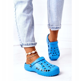 Flameshoes Papuci de damă Blue Light Crocs Eva albastru 1
