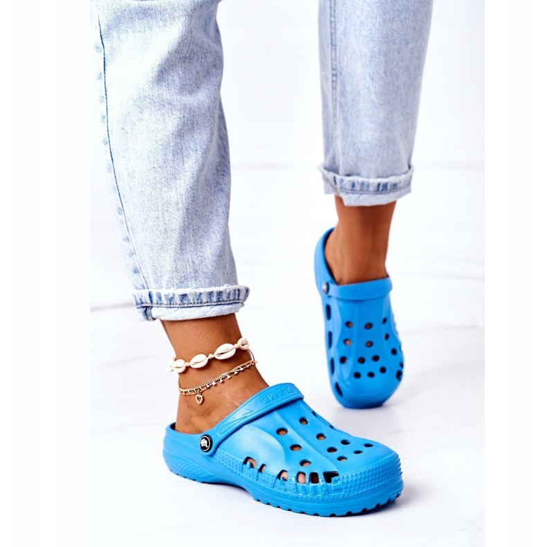 Flameshoes Papuci de damă Blue Light Crocs Eva albastru 1