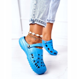 Flameshoes Papuci de damă Blue Light Crocs Eva albastru 2