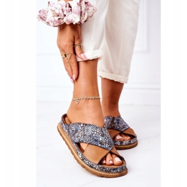 Papuci cu profil din piele Maciejka 04986-02 Maro 2 Papuci cu profil din piele Maciejka 04986-02 Maro 2